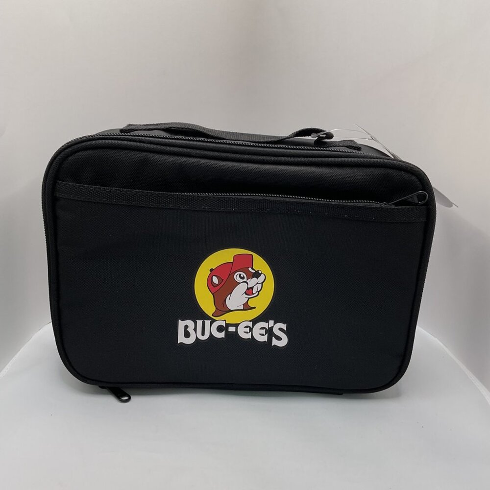 Buc-ees Kids Black Insulated Lunch Bag With Zip Closure & Handle